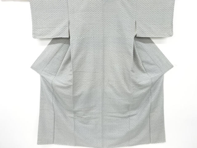 JAPANESE KIMONO / ANTIQUE KIMONO / SILK / JODAI TSUMUGI / UME & GRID